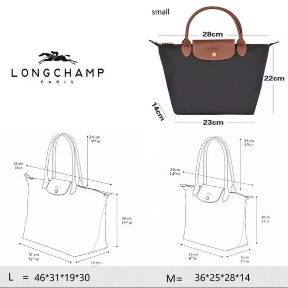 Longchamp shopping mummy bag in black size M - Picture 3 of 3